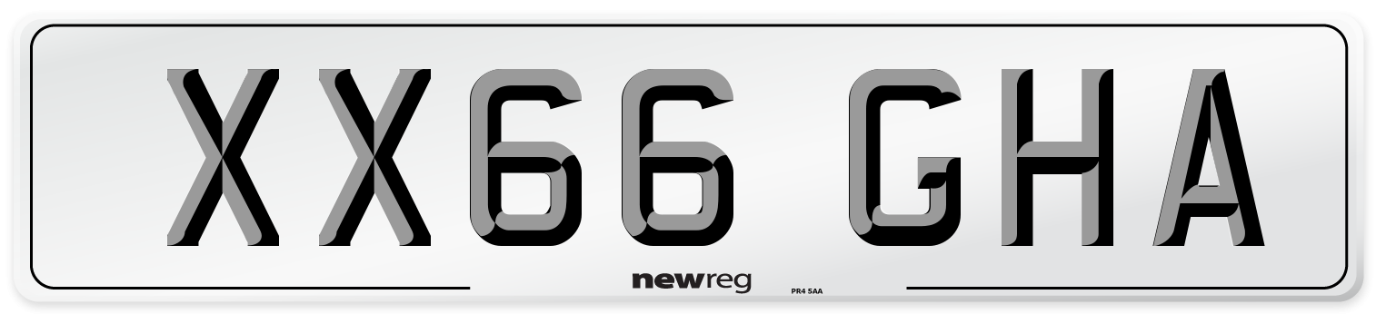 XX66 GHA Number Plate from New Reg